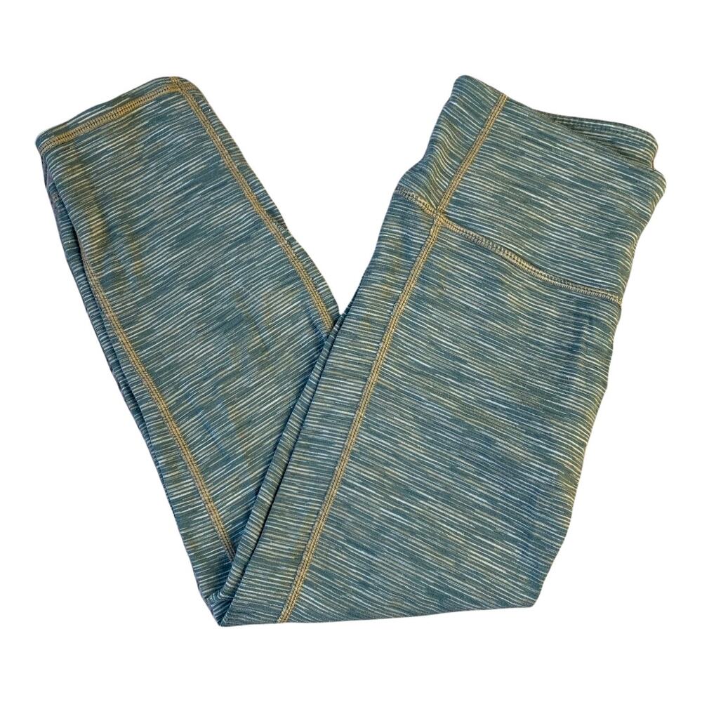 Athleta Space Dye Leggings Green Capri Cropped XXS